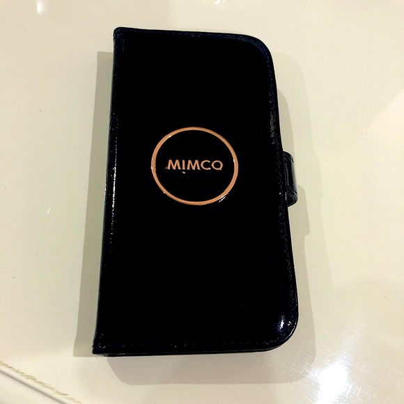 Mimco Accessories - Navy Blue Leather iPhone X (10) case